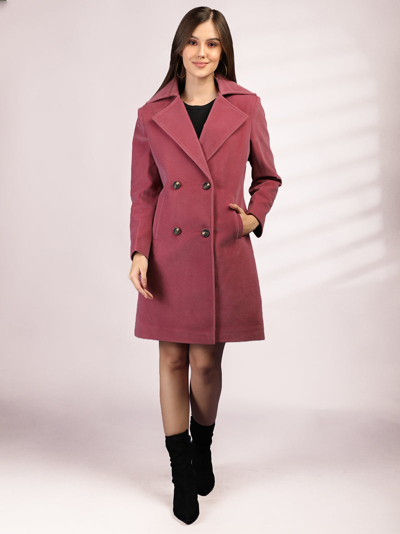 Flamingo Longline Doublebreasted Winter Trench Coat