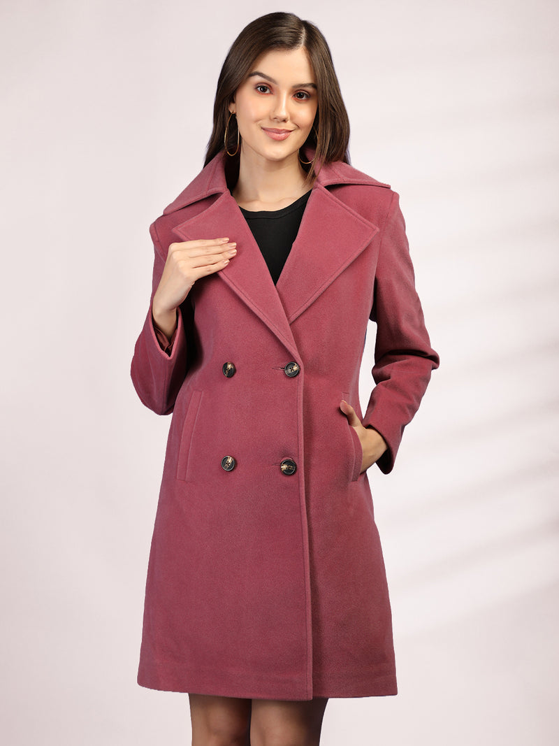 Flamingo Longline Doublebreasted Winter Trench Coat