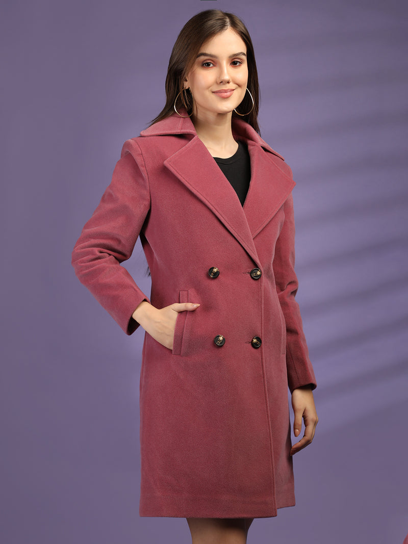 Flamingo Longline Doublebreasted Winter Trench Coat