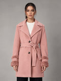 Pink Long Trench Coat