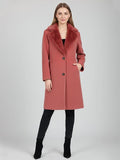 Red Faux Fur Long Coat