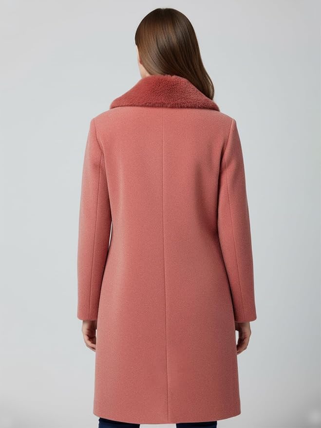 Red Faux Fur Long Coat