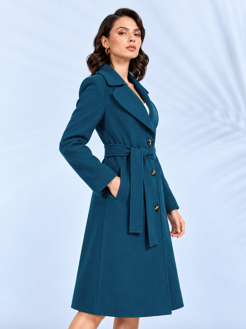 Airforce Belted Winter Trench Coat