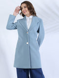 Sky Blue Longline Overcoat