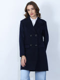 Navy Long Winter Overcoat