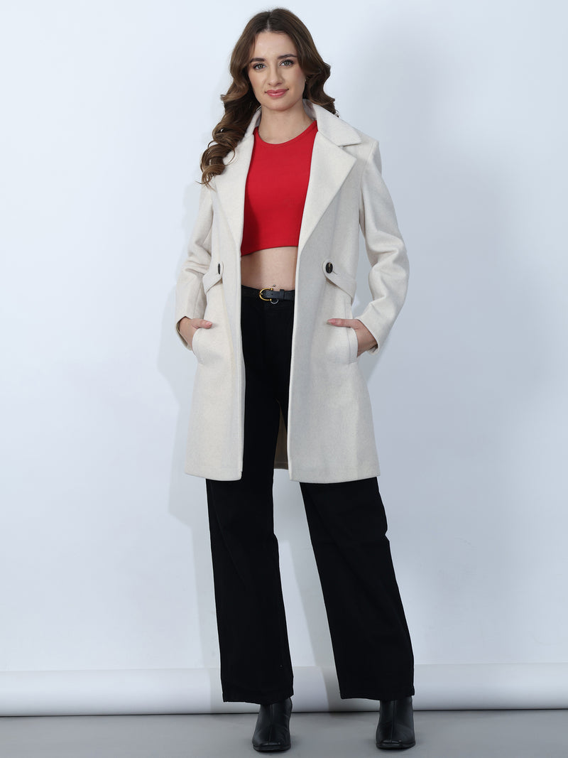 White Belted Trench Coat