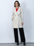 White Belted Trench Coat