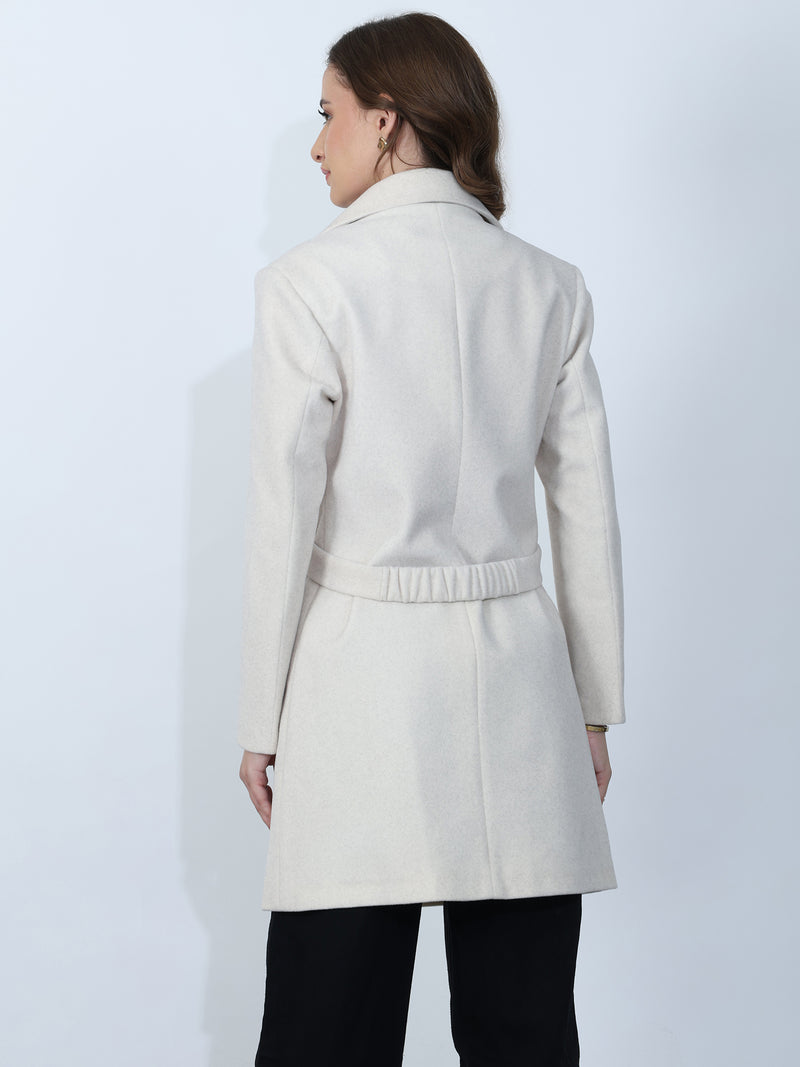 White Belted Trench Coat