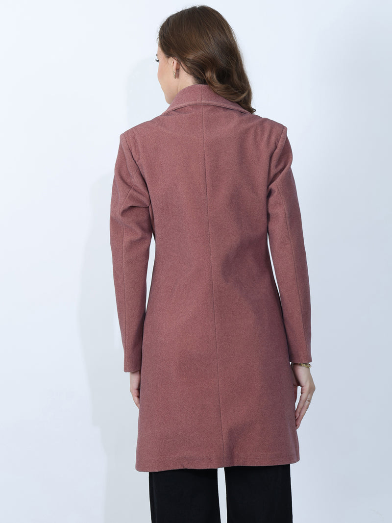Mauve Long Trench Coat