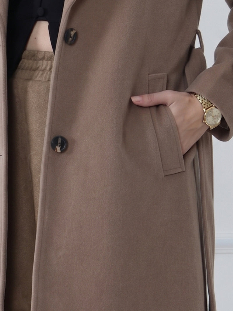 Brown Longline Winter Coat