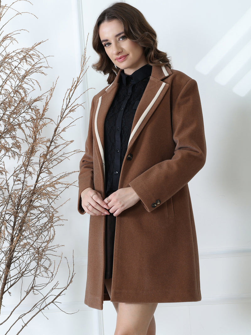 Brown Winter Trench Coat