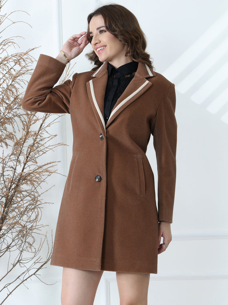 Brown Winter Trench Coat