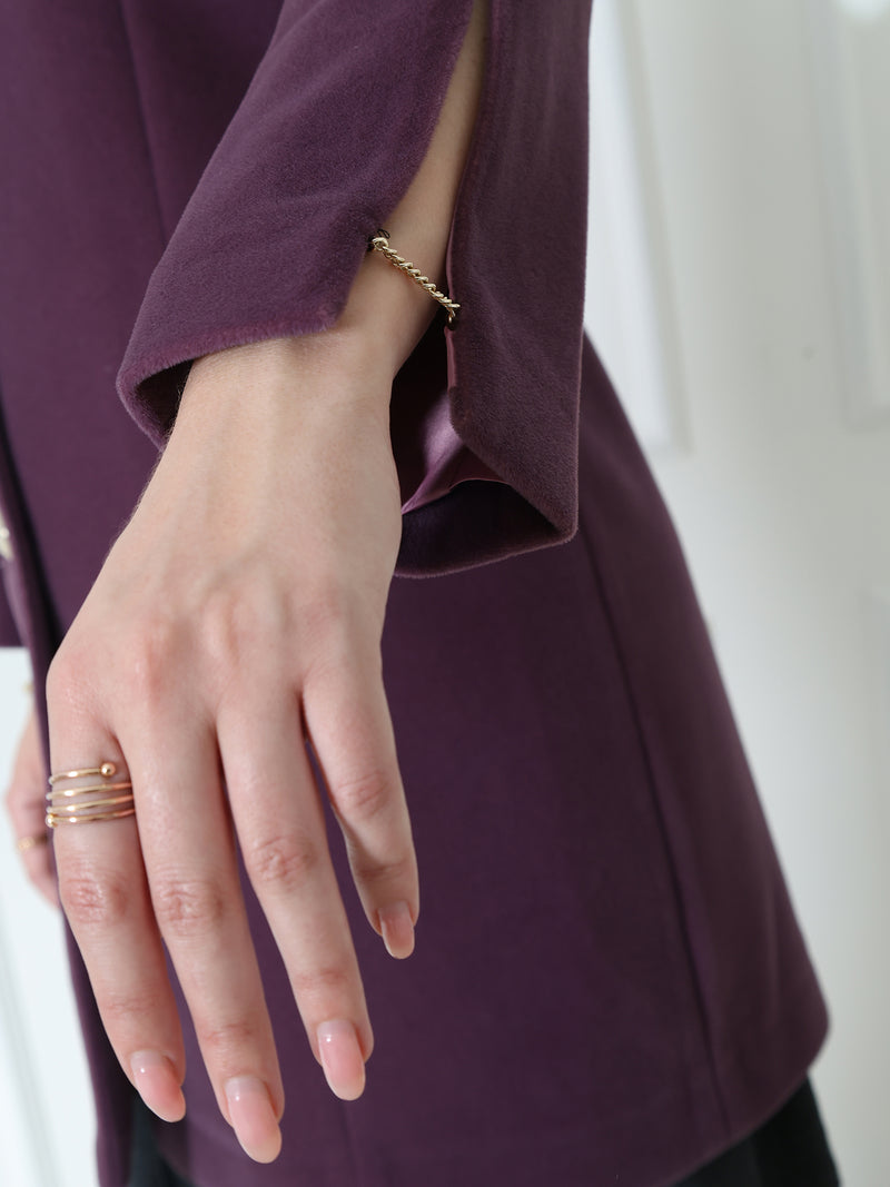 Plum Longline Overcoat
