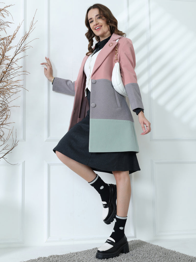 Multicolor Long Winter Coat