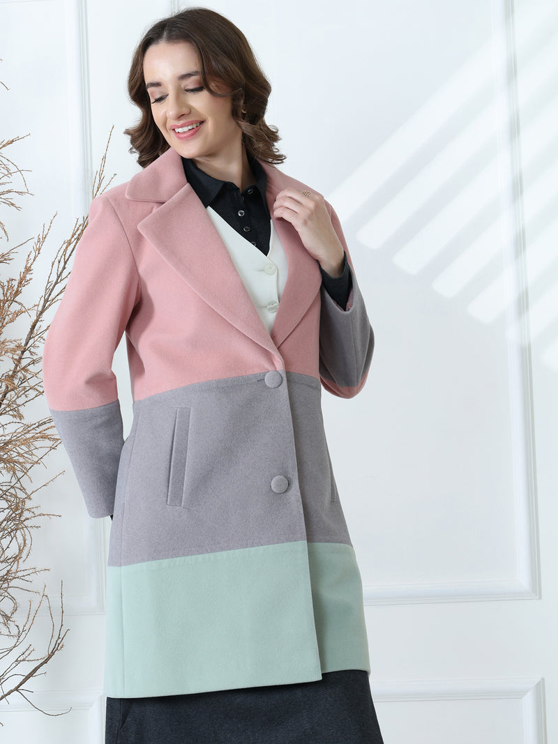 Multicolor Long Winter Coat