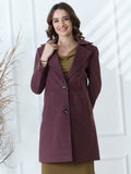 Mauve Long Trench Overcoat