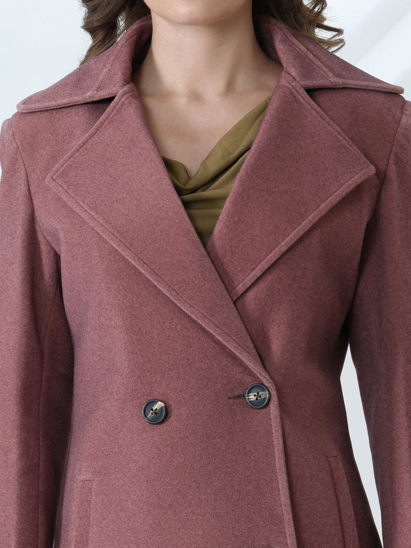 Rose Double-Breasted Long Coat