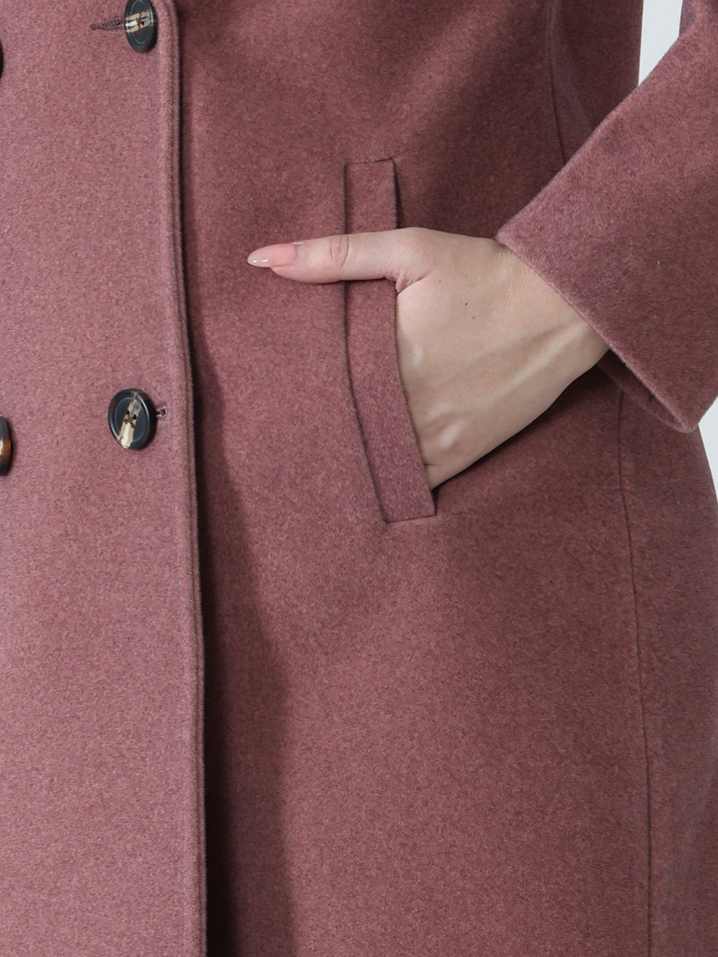 Rose Double-Breasted Long Coat