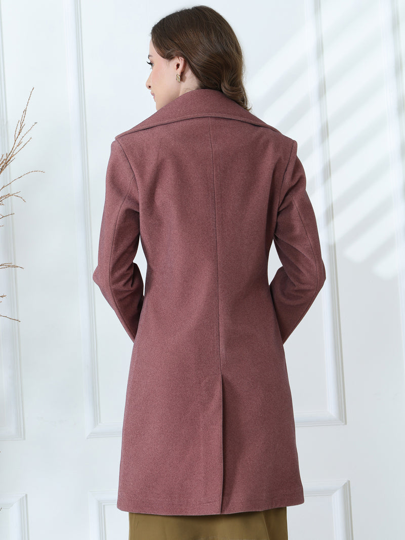 Rose Double-Breasted Long Coat