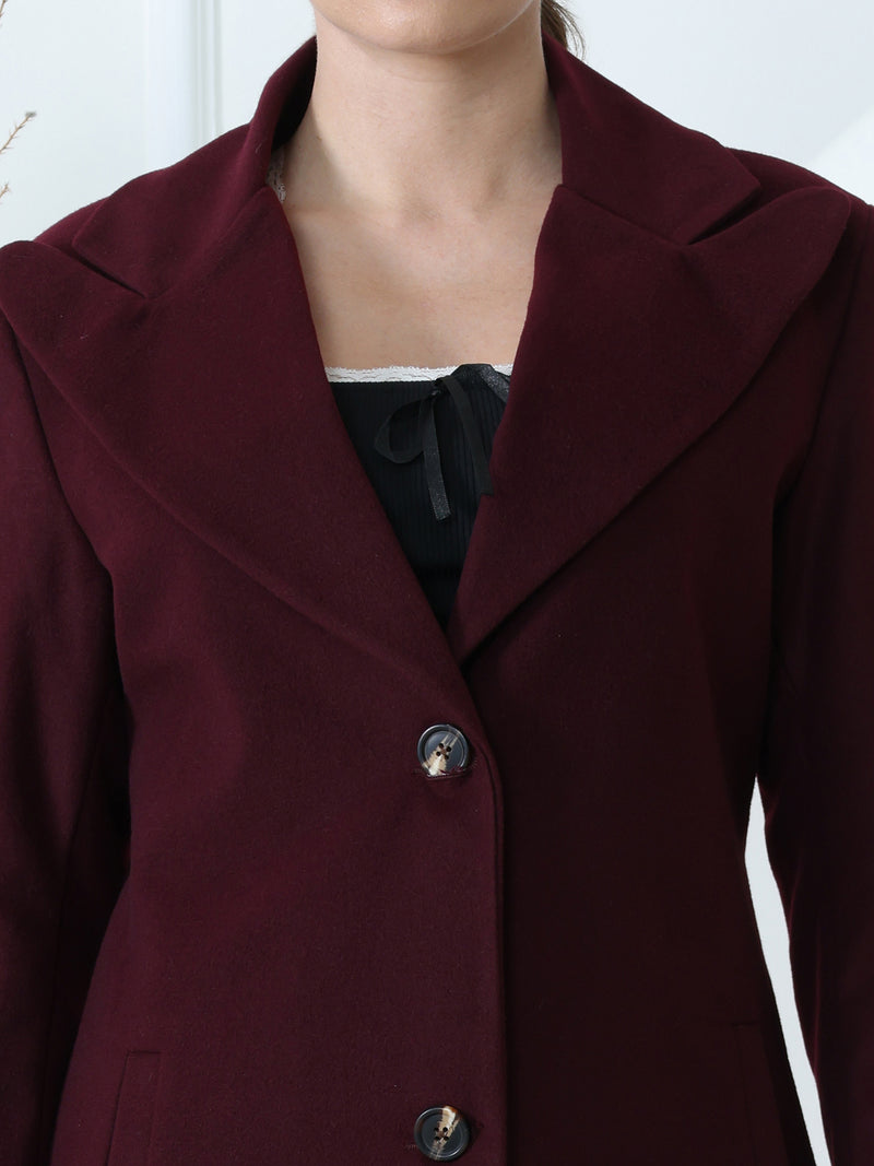 Wine Long Coat