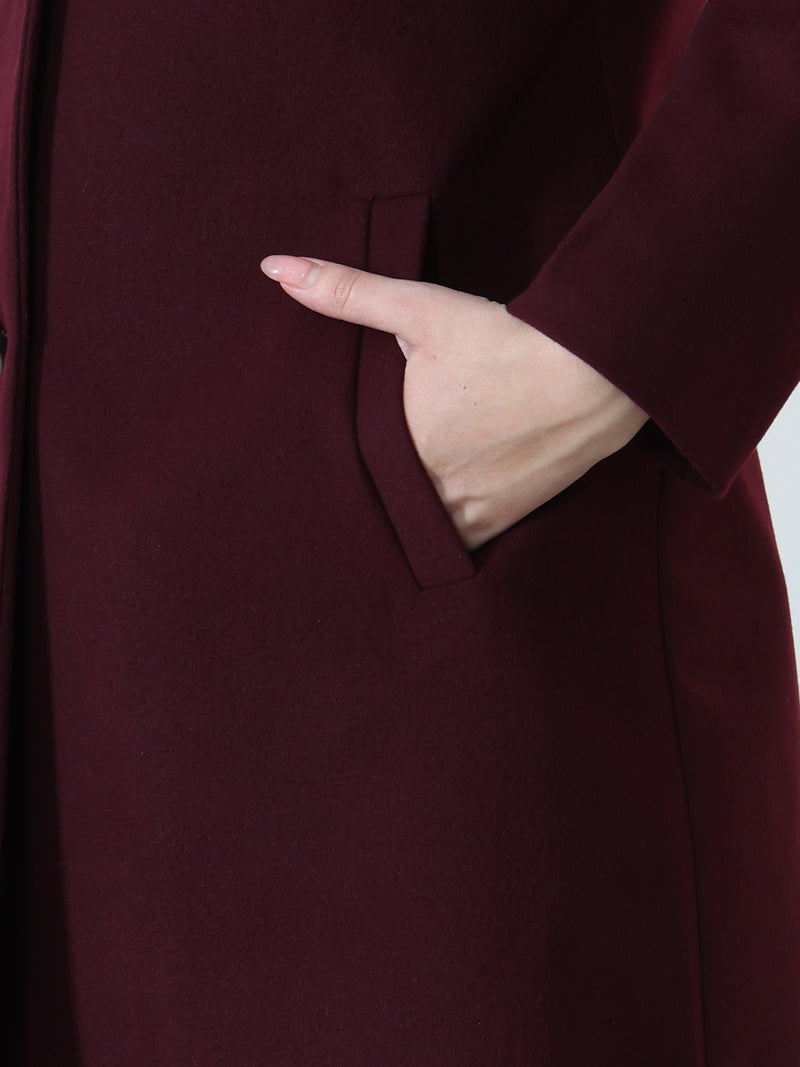 Wine Long Coat