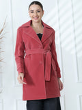 Blush Belted Long Coat