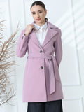Orchid Belted Winter Trench Coat