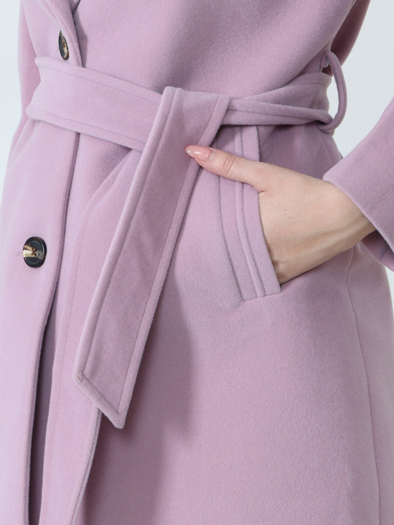Orchid Belted Winter Trench Coat