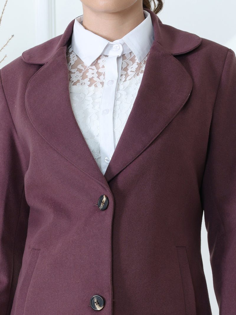 Maroon Winter Long Coat