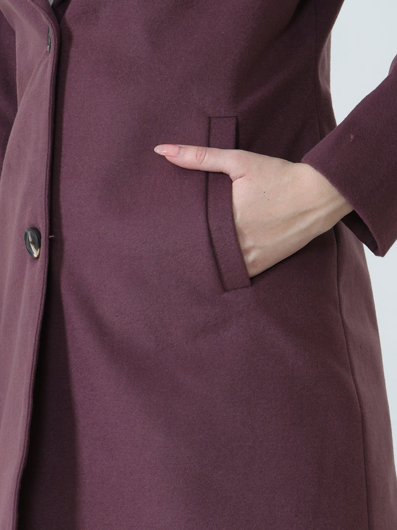 Maroon Winter Long Coat