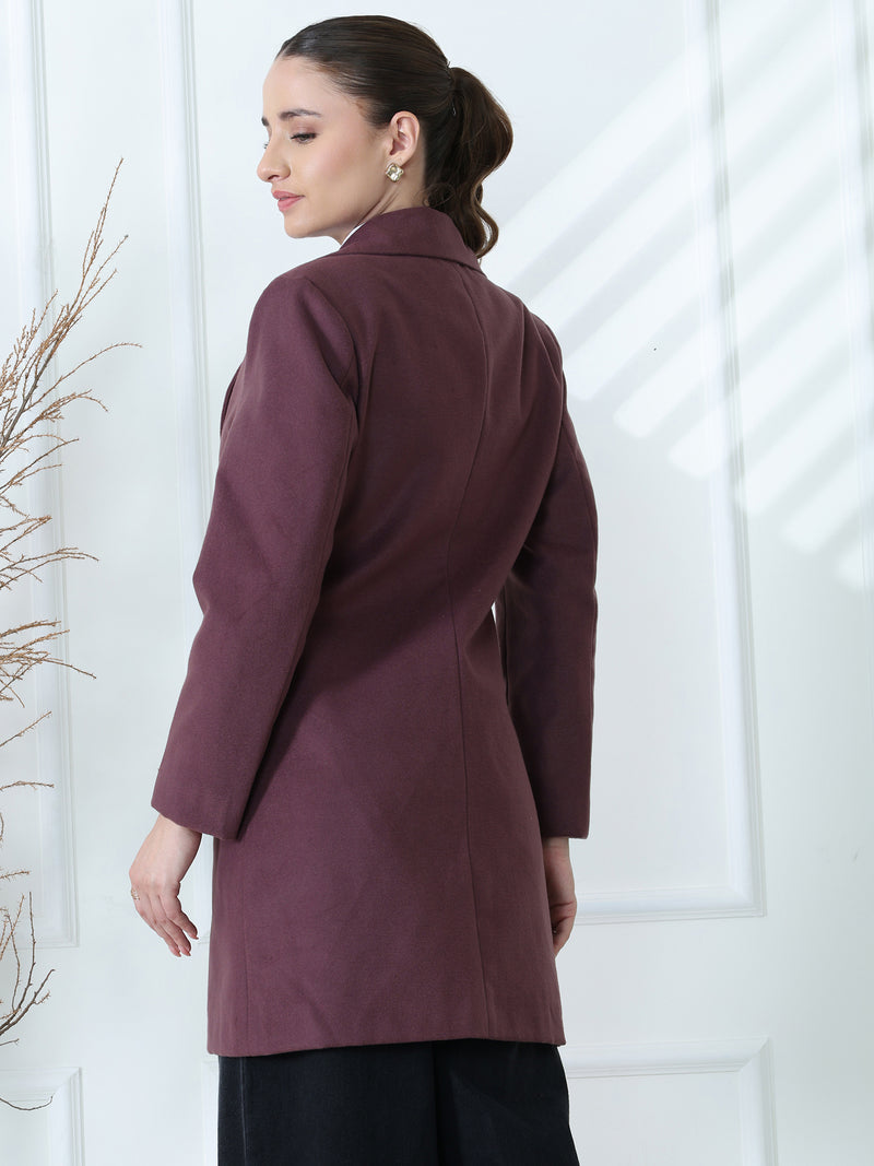 Maroon Winter Long Coat