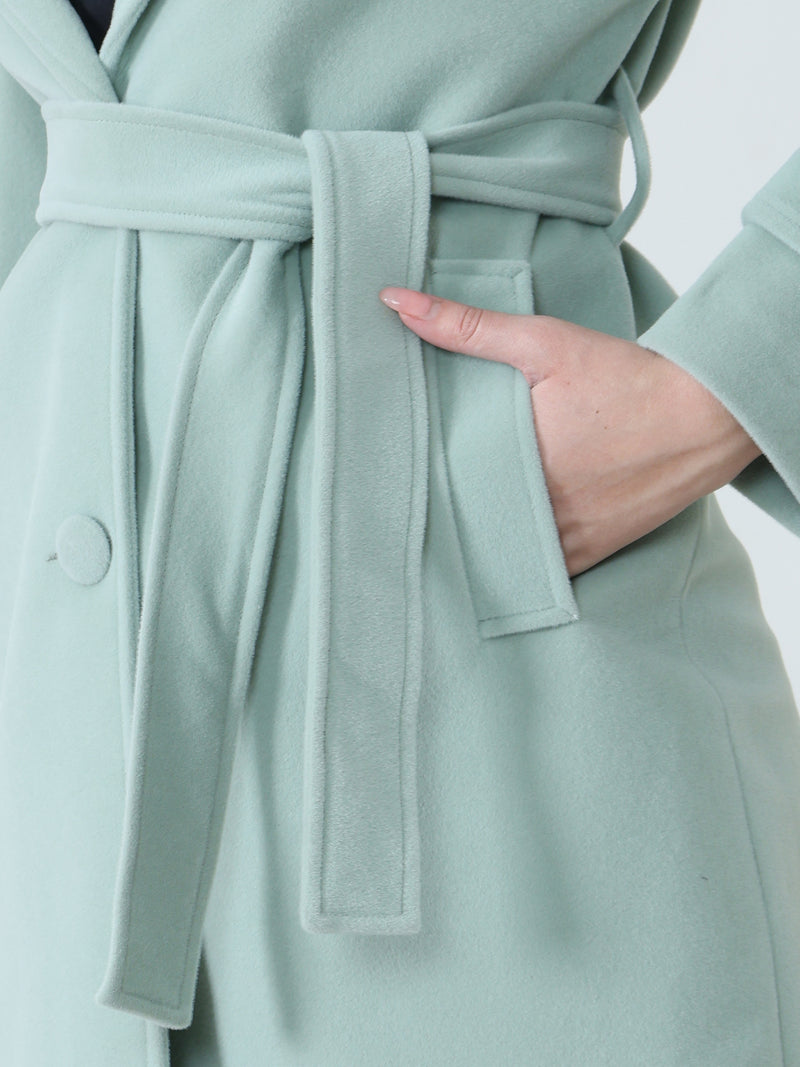 Mint Belted Trench Coat