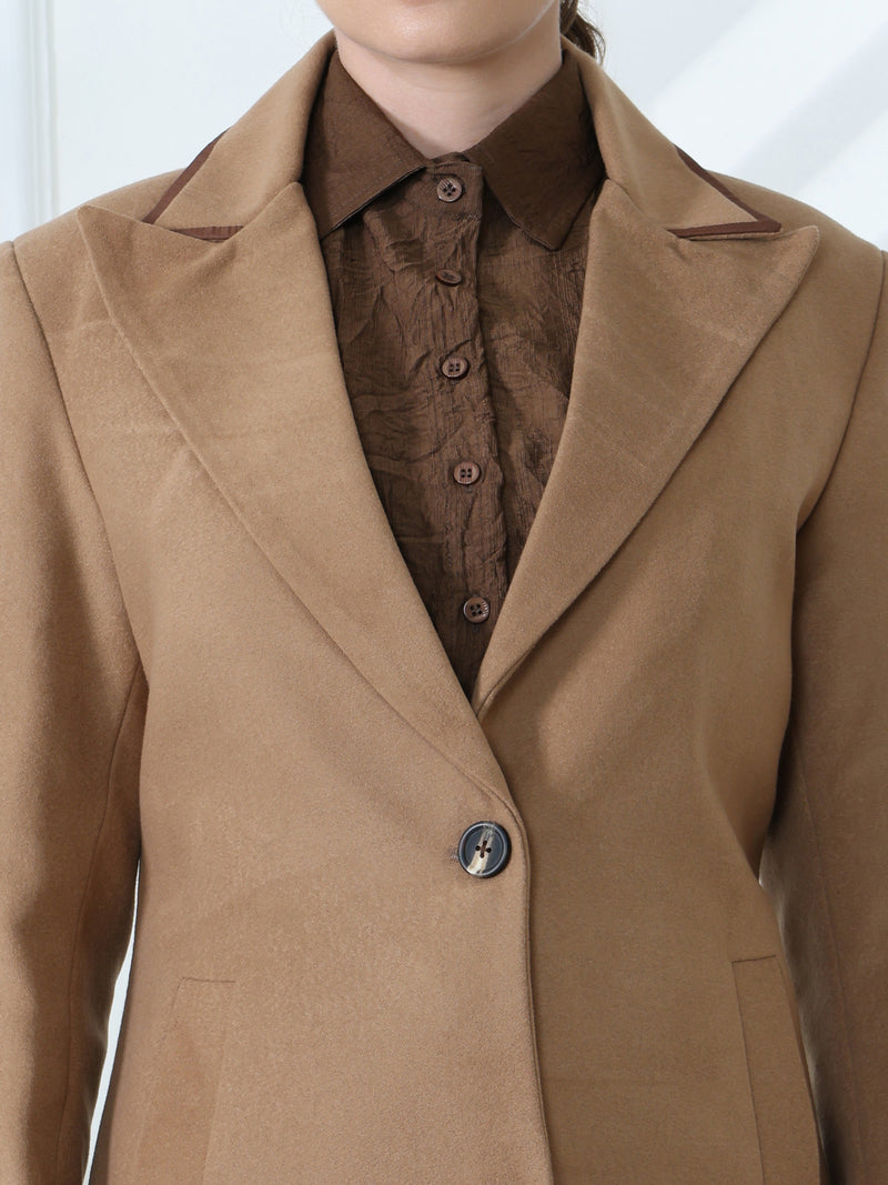 Camel Winter Trench Coat