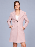 Pink Longlength Winter Overcoat