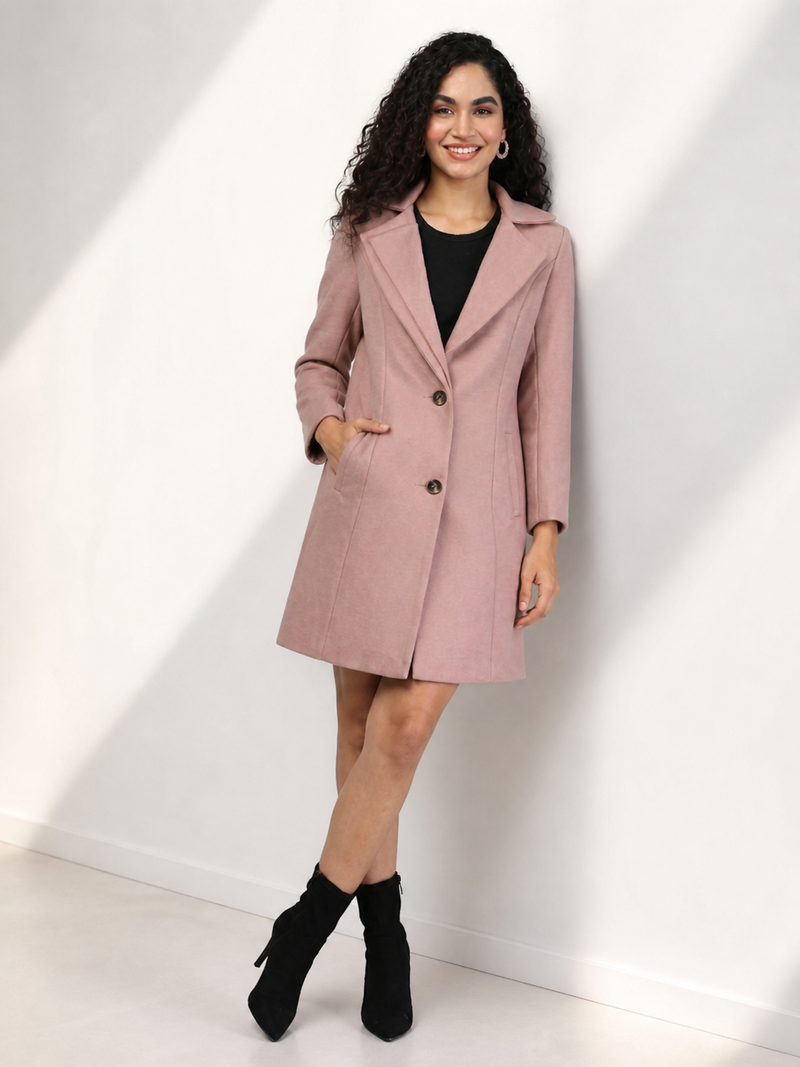 Tweed Longline Winter Trench Coat Pack of 2