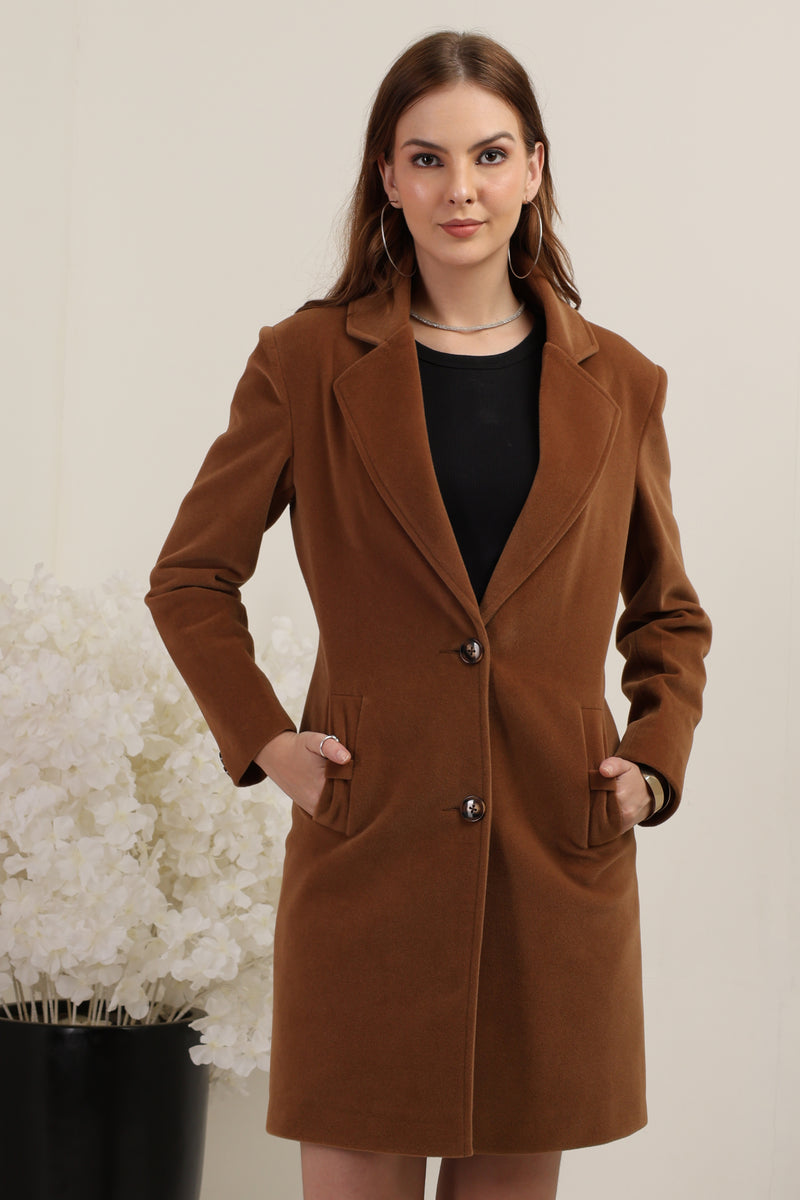 Choclate Brown Long Trench Coat