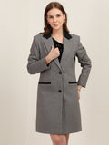 Black Jacquard Premium Winter Overcoat