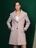 Pink Longlength Winter Overcoat
