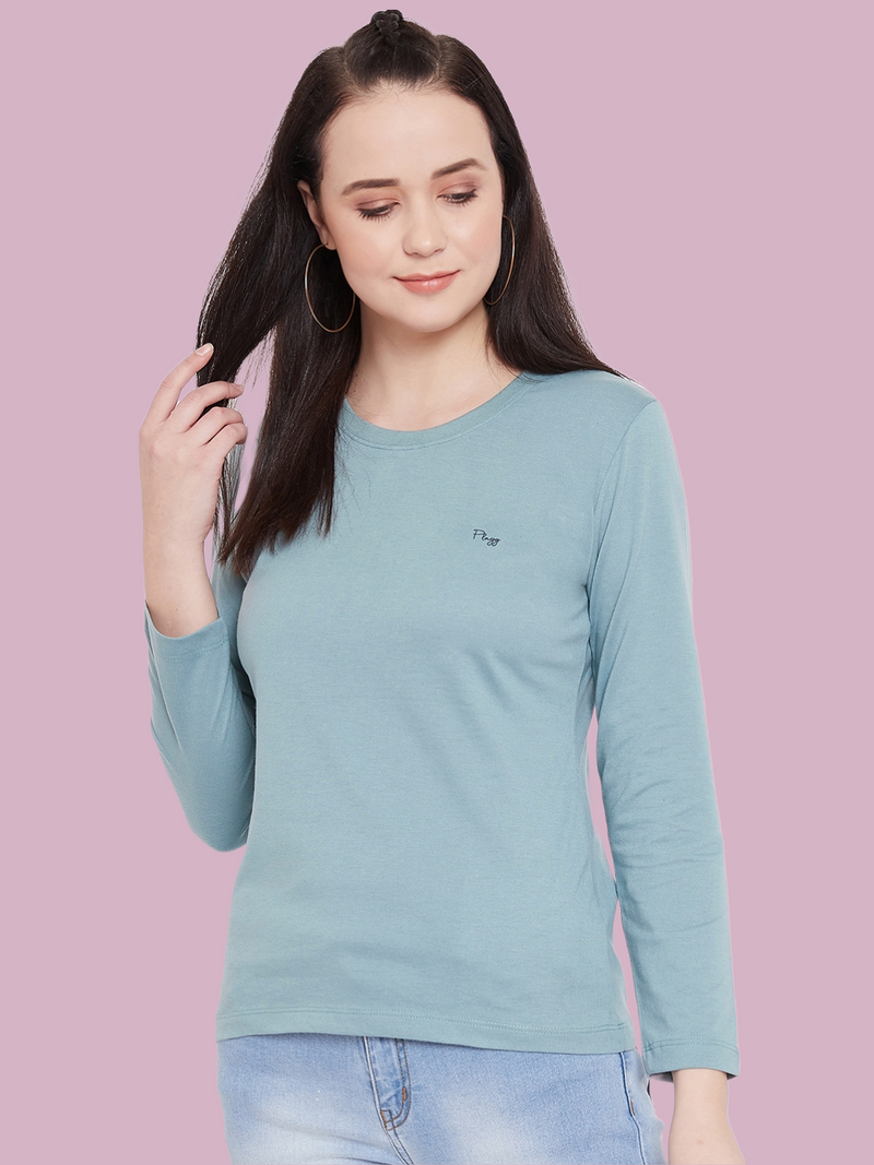 WOMEN COTTON FULL SLEEVE T-SHIRT