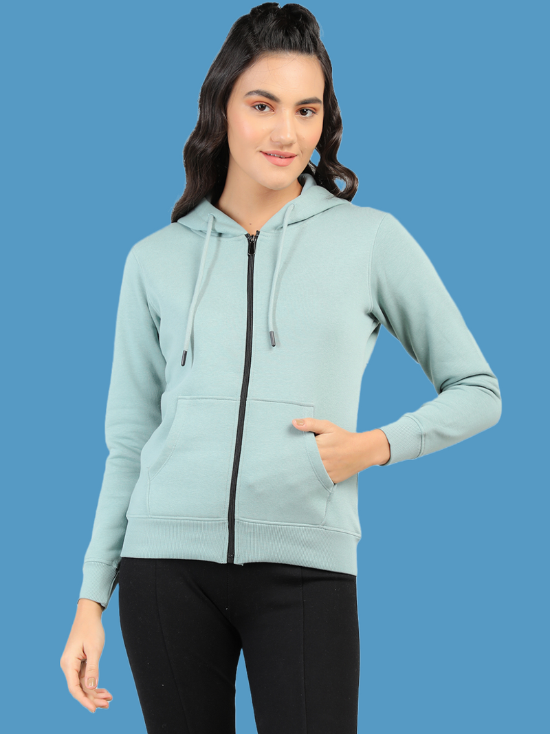 WOMEN WINTER HOODED SWEATSHIRT
