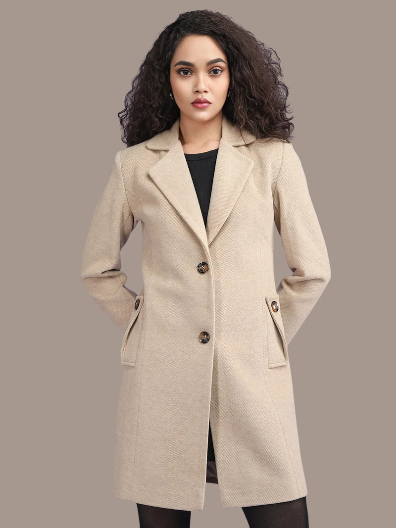 Tweed Longline Winter Trench Coat Pack of 2