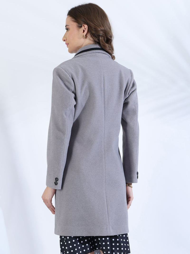 Grey Winter Long Overcoat