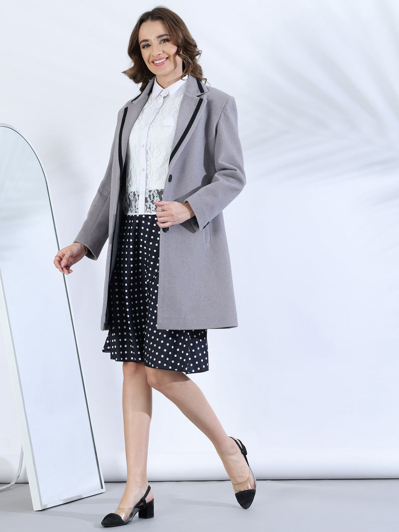 Grey Winter Long Overcoat