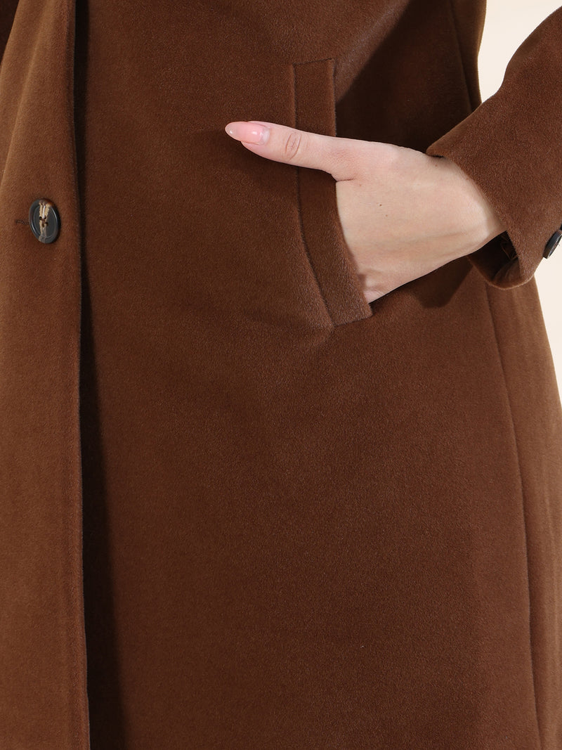 Deep Brown Winter Trench Coat
