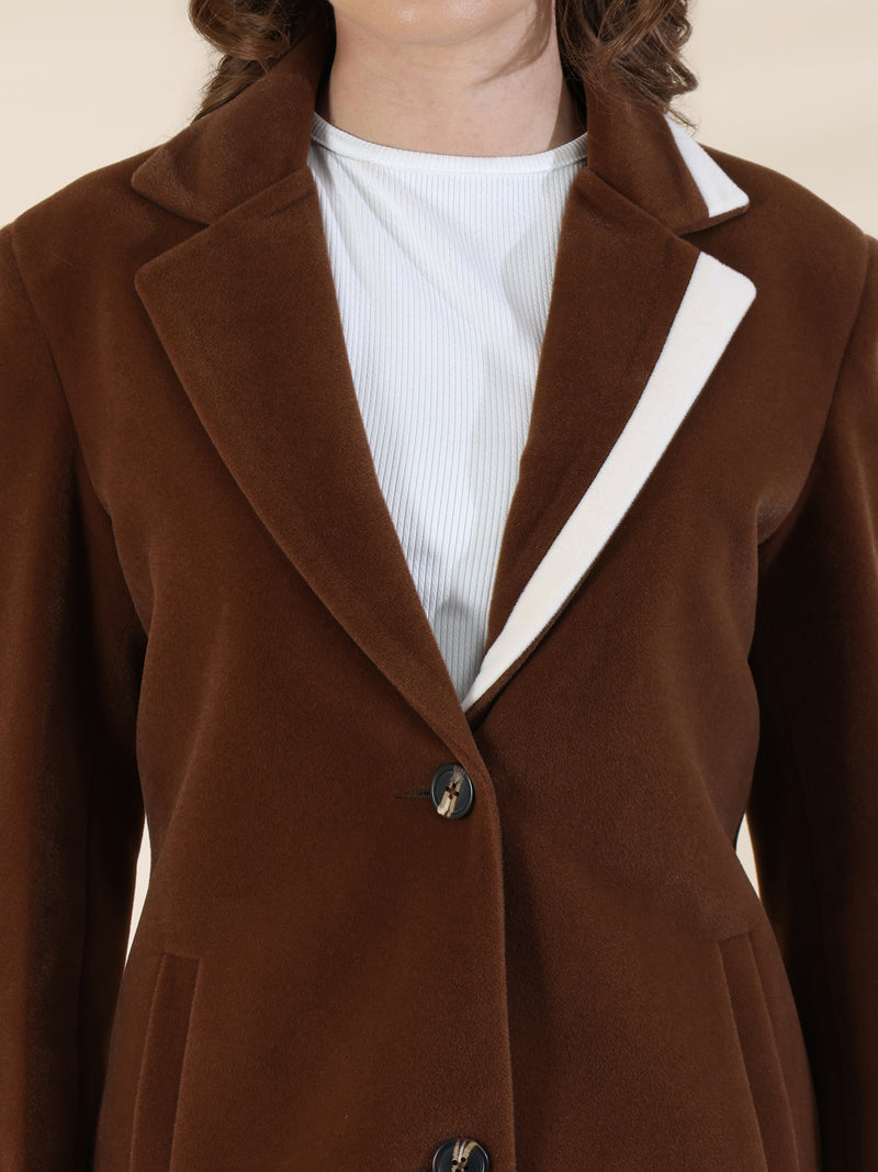 Deep Brown Winter Trench Coat