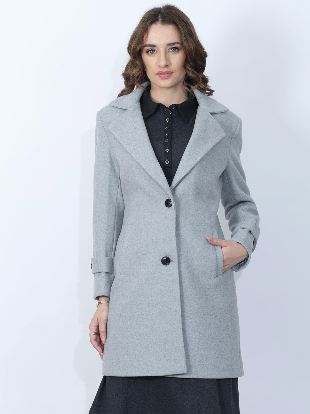 Sky blue Winter Trench Coat