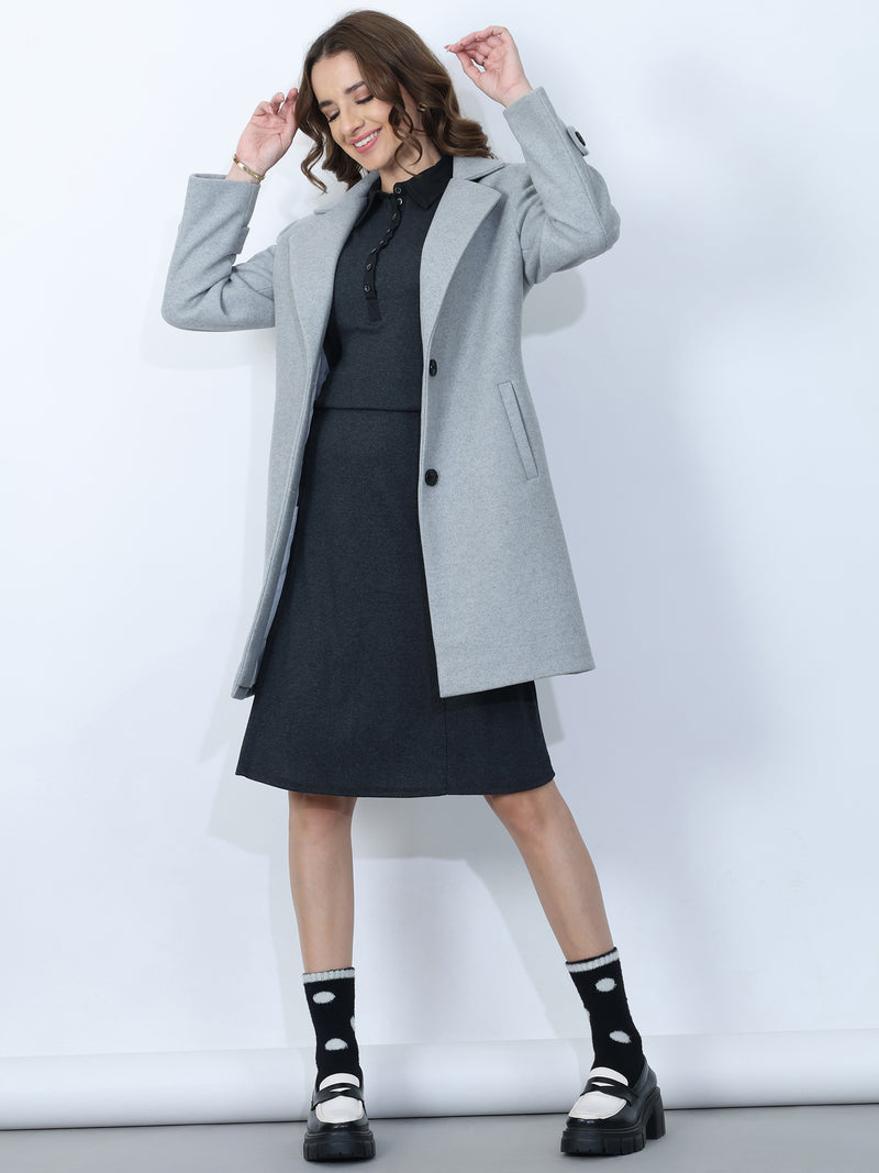 Sky blue Winter Trench Coat