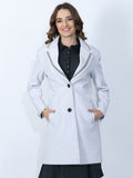 Ice Grey Long Trench Coat