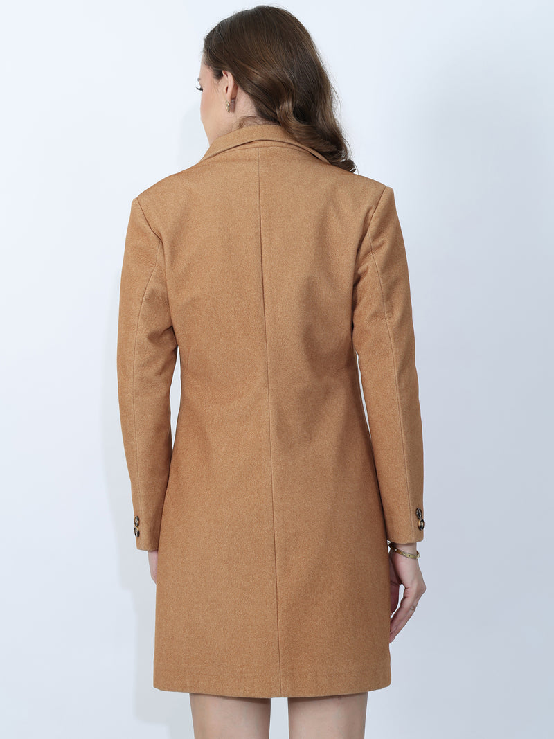 Light Brown LonglineTrench Coat