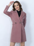 Lilac  Belted Long Coat